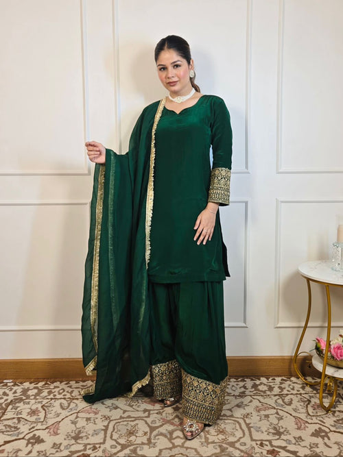 Rang -e-Madhuri Farshi - Pure Crepe