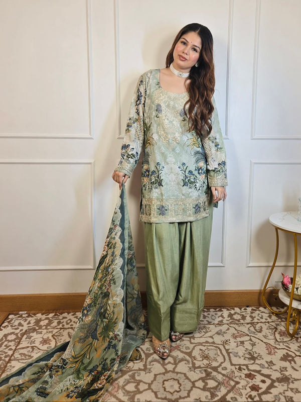 Barsaat Farshi Suit - Pure Muslin