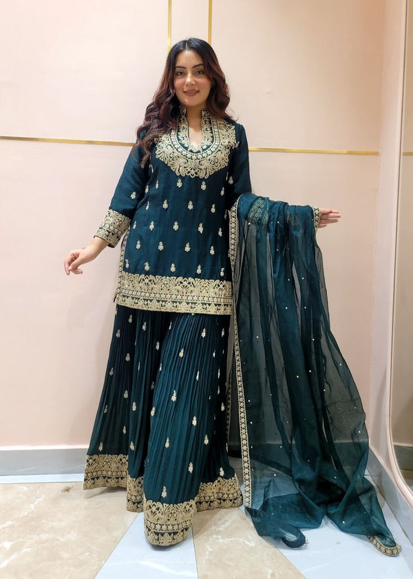 Rangrez Sharara - Pure Georgette