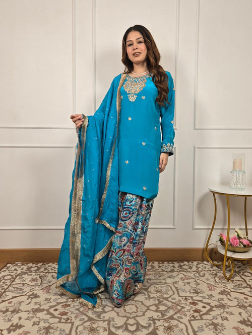 Khwaab Farshi Suit - Pure Crepe