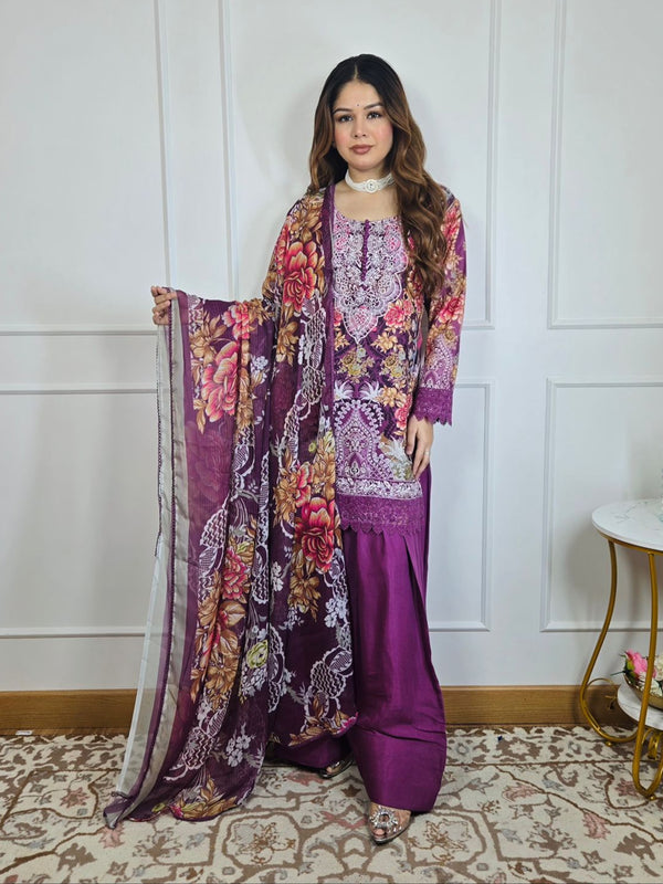 Imperial Farshi Suit - Pure Muslin