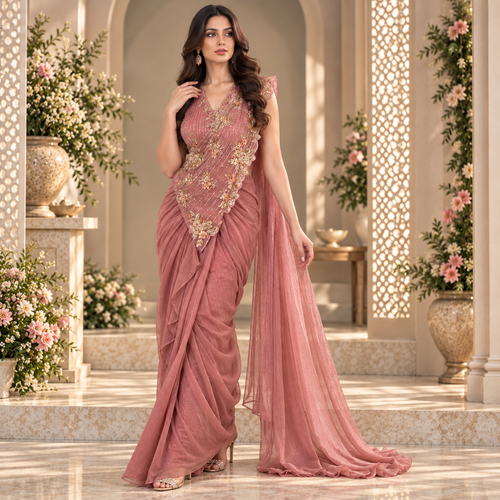 Rooh-e-naaz predraped saree