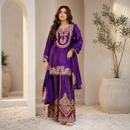 Noor-e-Naaz sharara - Pure Chinon