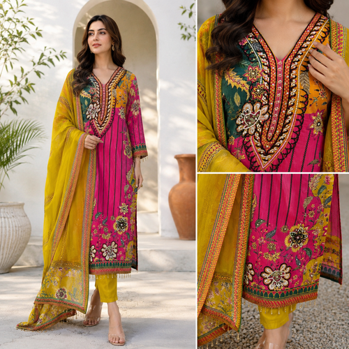 Colourful suit - Pure crepe