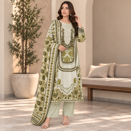 Pastel petals suit - Pure lawn cotton