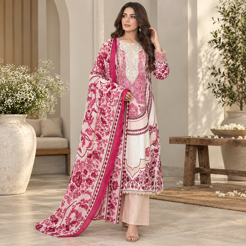 Pastel petals suit - Pure lawn cotton