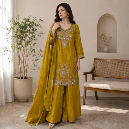 Zaitoon suit - Pure chinon