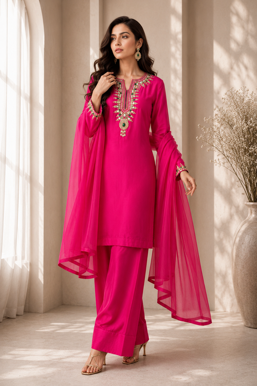 Mehrooma farshi suit - Pure Crepe