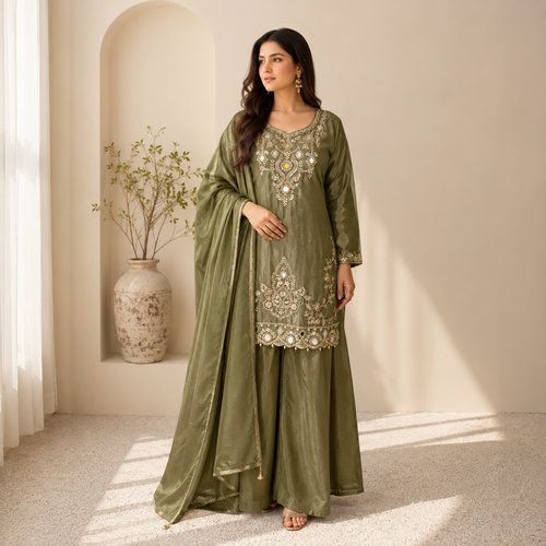 Zaitoon suit - Pure chinon