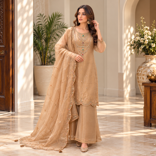 Green gold sharara - Pure tissue