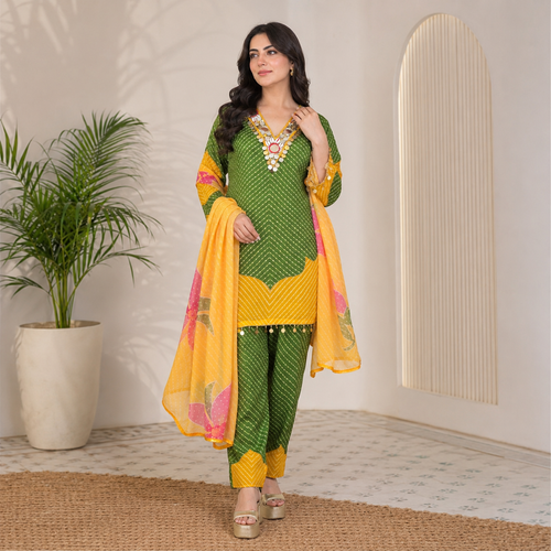 Bandhani noor suit - Pure chinon