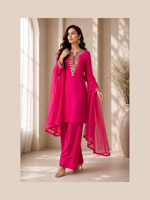Mehrooma farshi suit - Pure Crepe